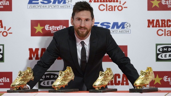 FC Barcelone :Messi, sacré Soulier d'Or pour la 4e fois