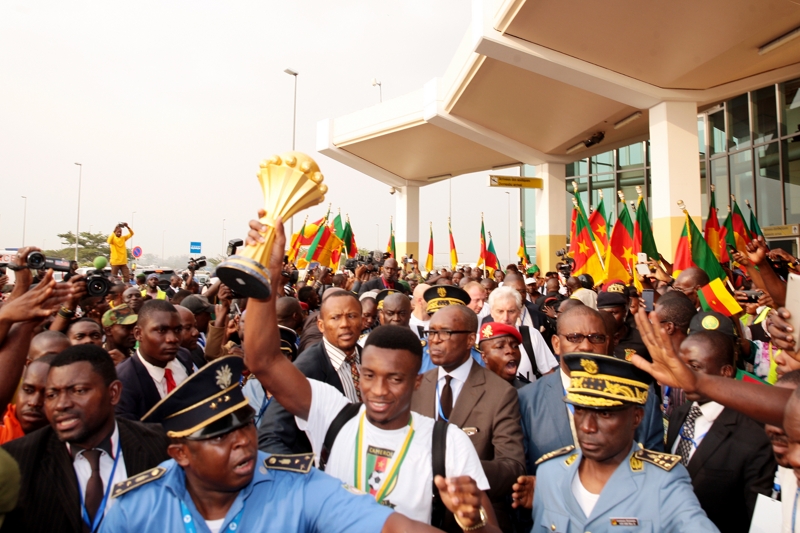 Les Lions indomptables accueilli en héros à Yaoundé