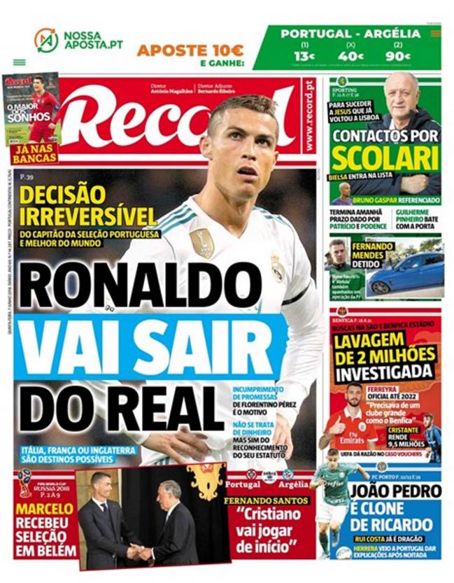 Un média portugais annonce un coup de tonnerre à Madrid !