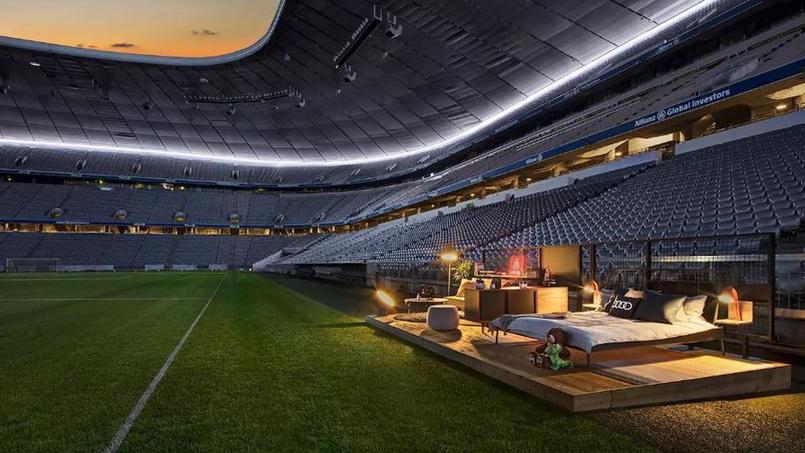 Le Bayern Munich propose une chambre sur la pelouse de son stade 