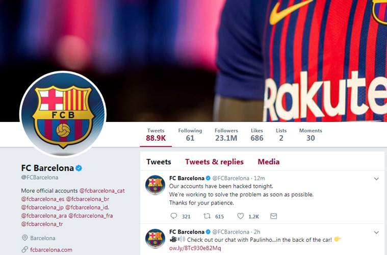 Le site du Barça hacké 